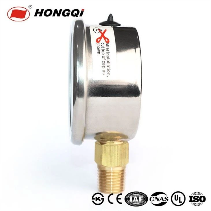 50mm shockproof pressure gauge with copper connector Brass Socket