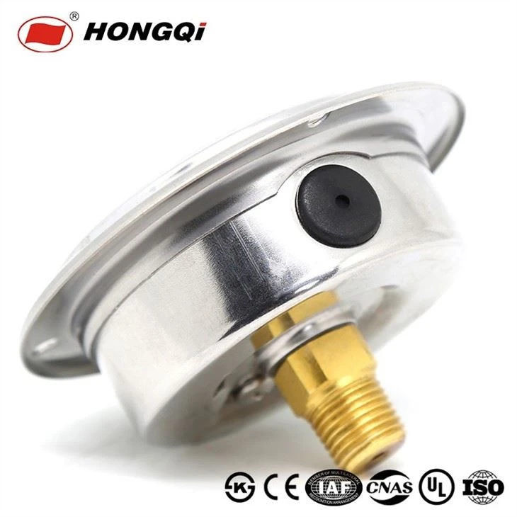 60mm Back Mount Liquid Filled Pressure Gauge Manometer With Flange