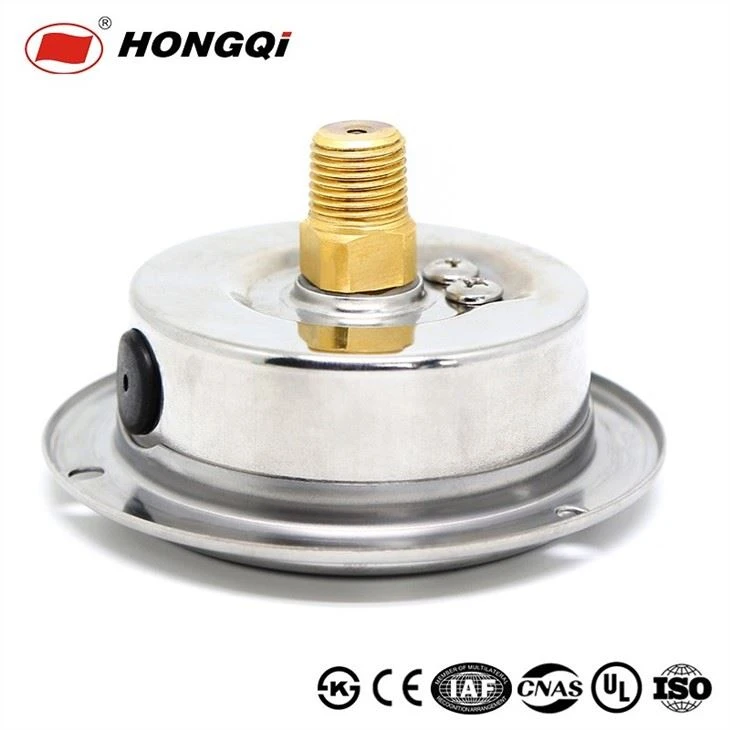 60mm Back Mount Liquid Filled Pressure Gauge Manometer With Flange