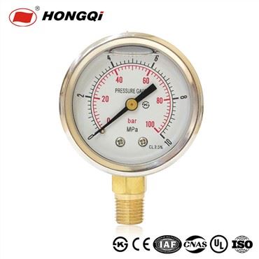 2" vysoko kvalitný manometer naplnený glycerínom